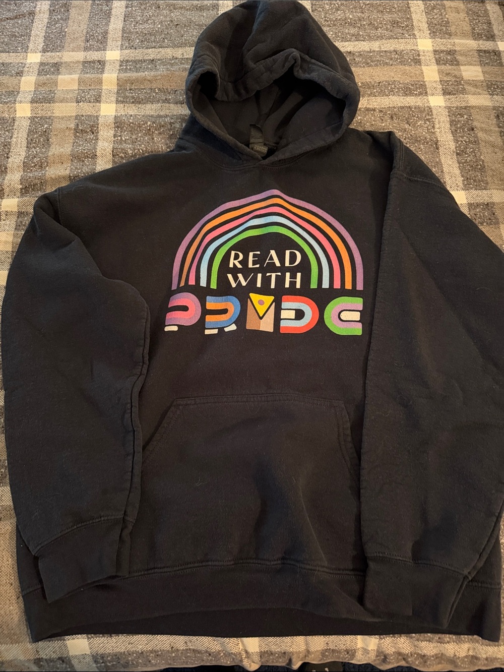 Black "Read With Pride" Graphic Hooded Sweatshirt